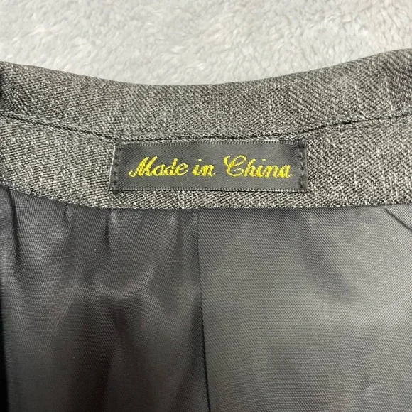 NWT Circle S Mens Boise Sport Coat Mens 44L Gray Black Suede Yoke Cowboy Western